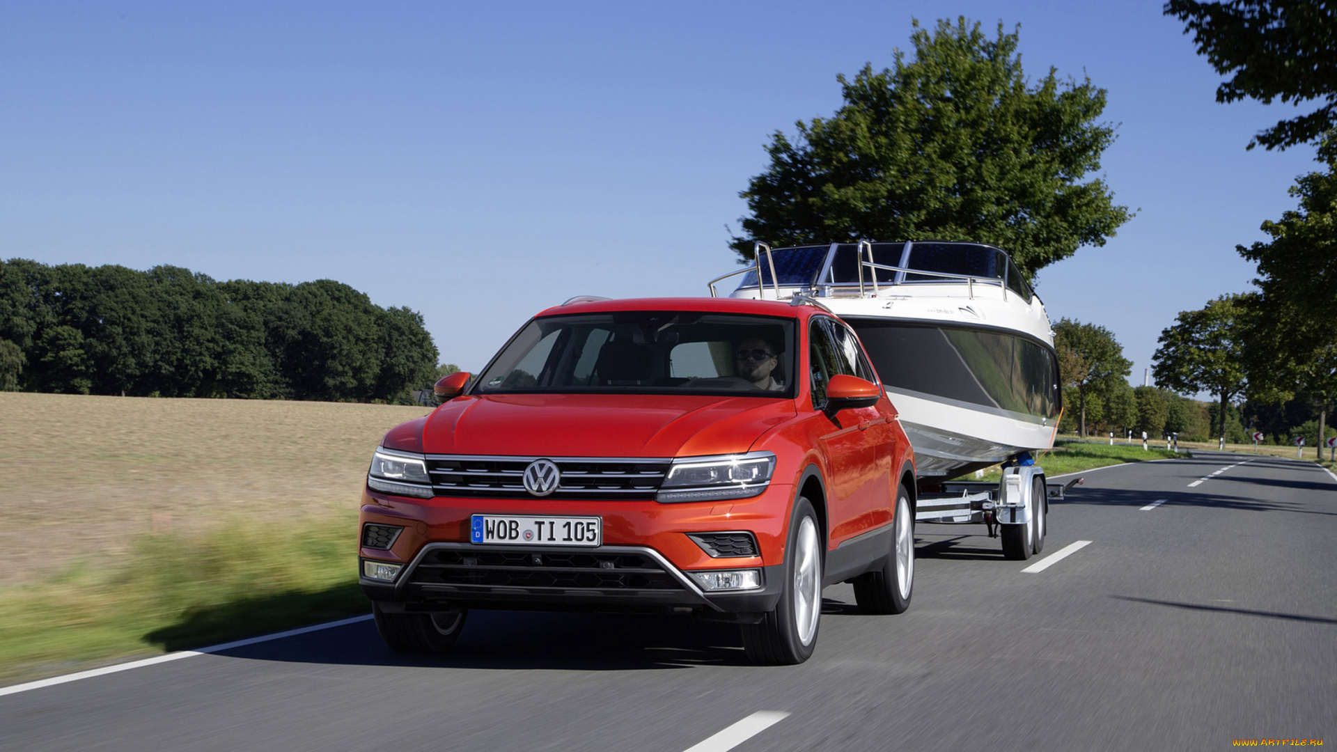 volkswagen, tiguan, with, a, trailer, 2017, автомобили, volkswagen, tiguan, trailer, 2017