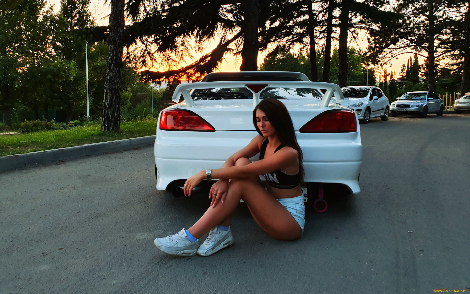 автомобили, -авто, с, девушками, nissan, silvia, s15