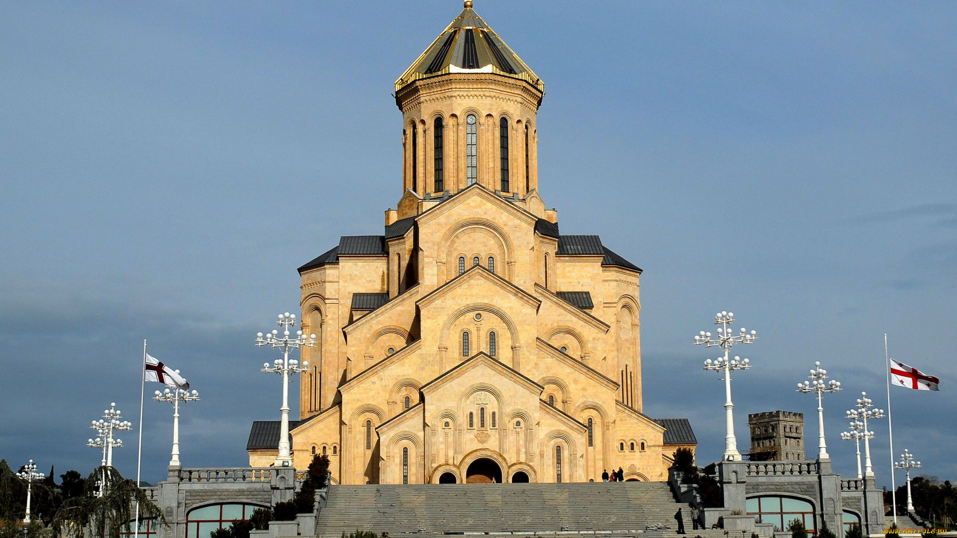 города, тбилиси, грузия, церковь, собор, величественный