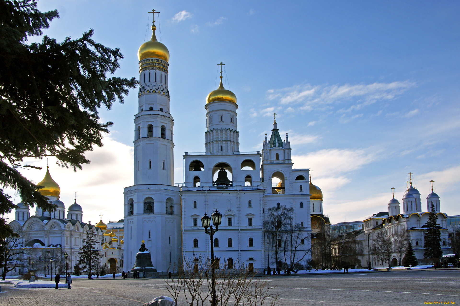 города, москва, россия, колокольня, ивана, великого, с, ивановской, площади