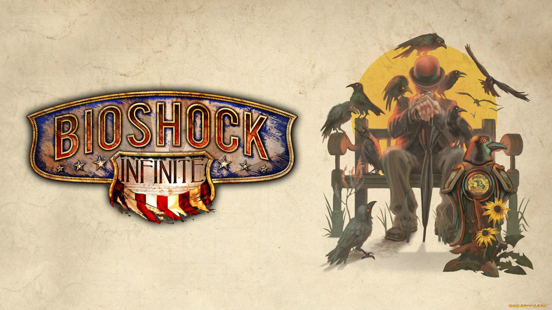 bioshock, infinite, видео, игры, вороны