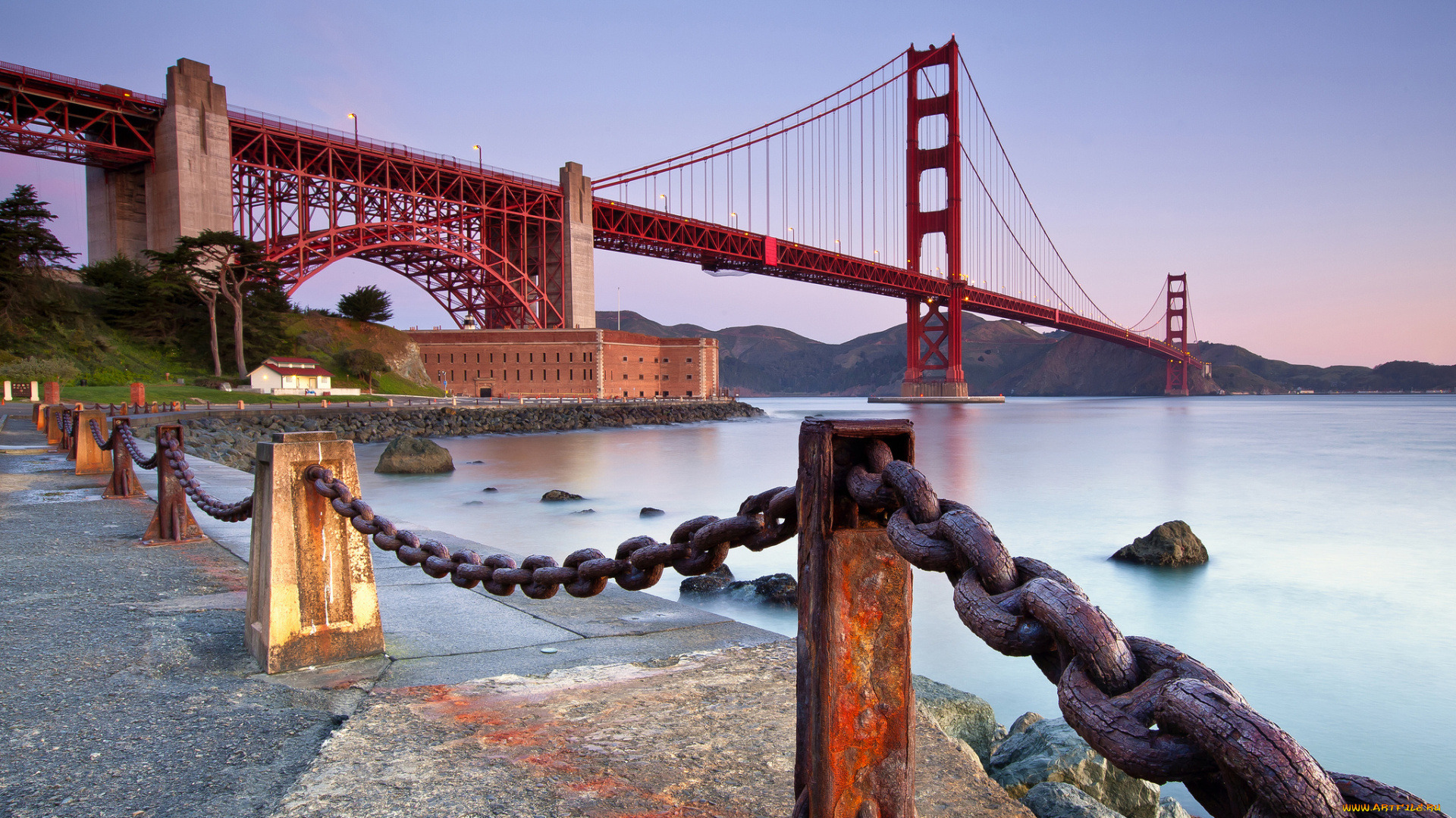 Golden Gate Bridge, Marin Headlands, San Francisco, California без смс