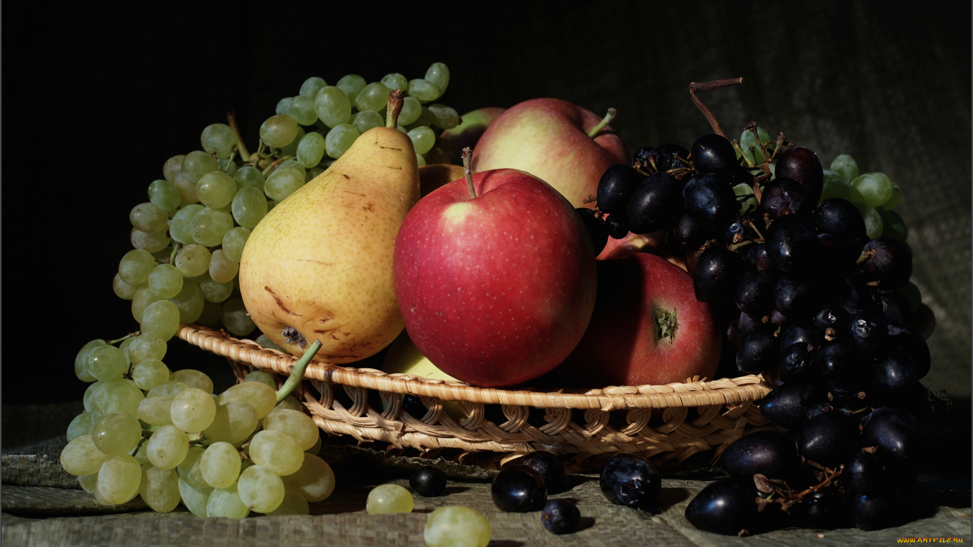 еда, фрукты, , ягоды, груши, яблоки, виноград