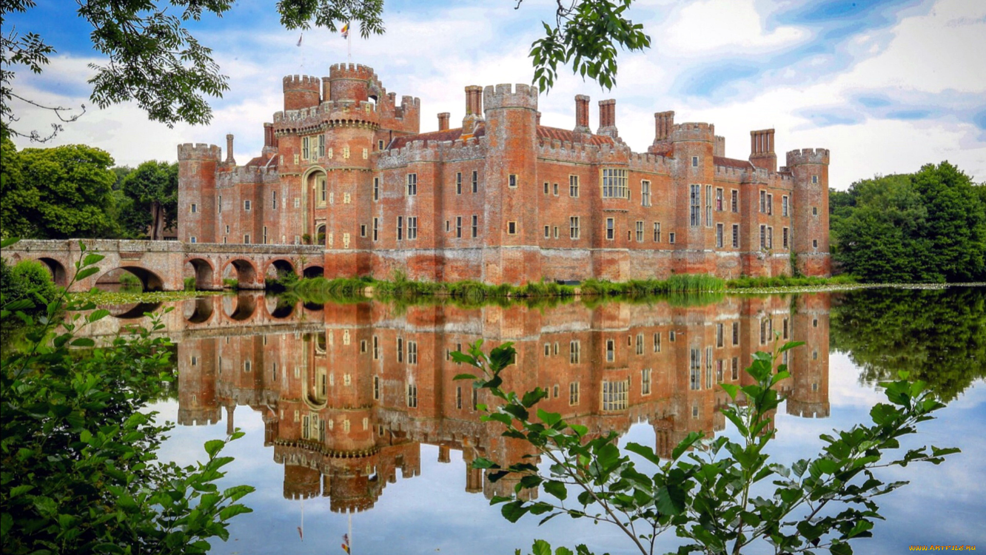 herstmonceux, castle, города, замки, англии, herstmonceux, castle