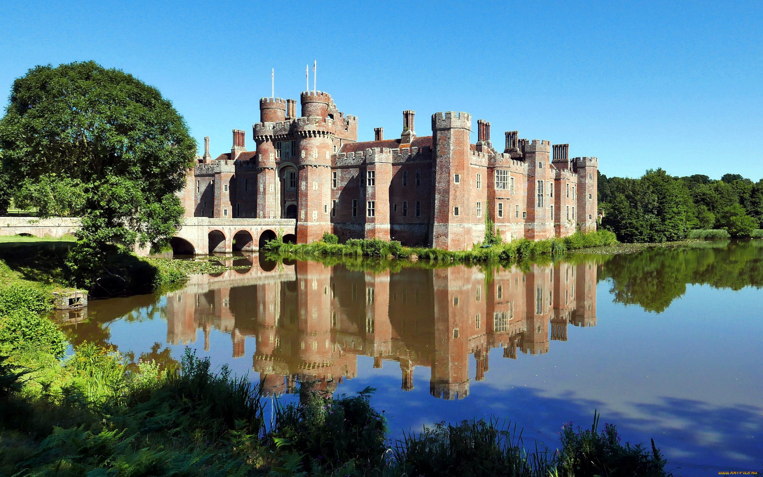 herstmonceux, castle, города, замки, англии, herstmonceux, castle