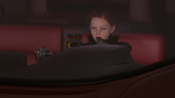 Картинка 3д+графика люди-авто мото+ people-+car+ +moto фон взгляд девушка автомобиль