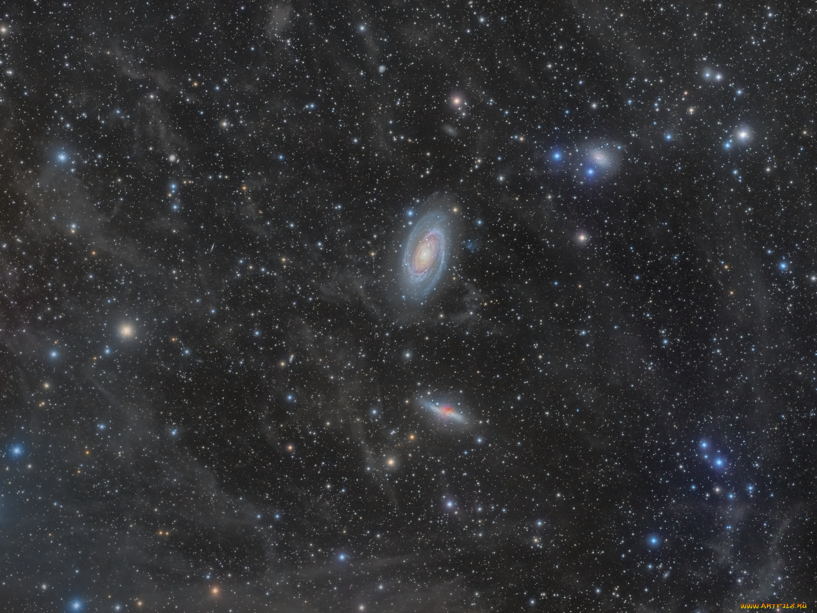 м81, космос, галактики, туманности