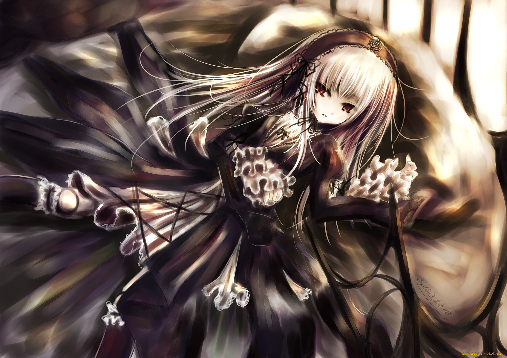 аниме, rozen, maiden, suigintou