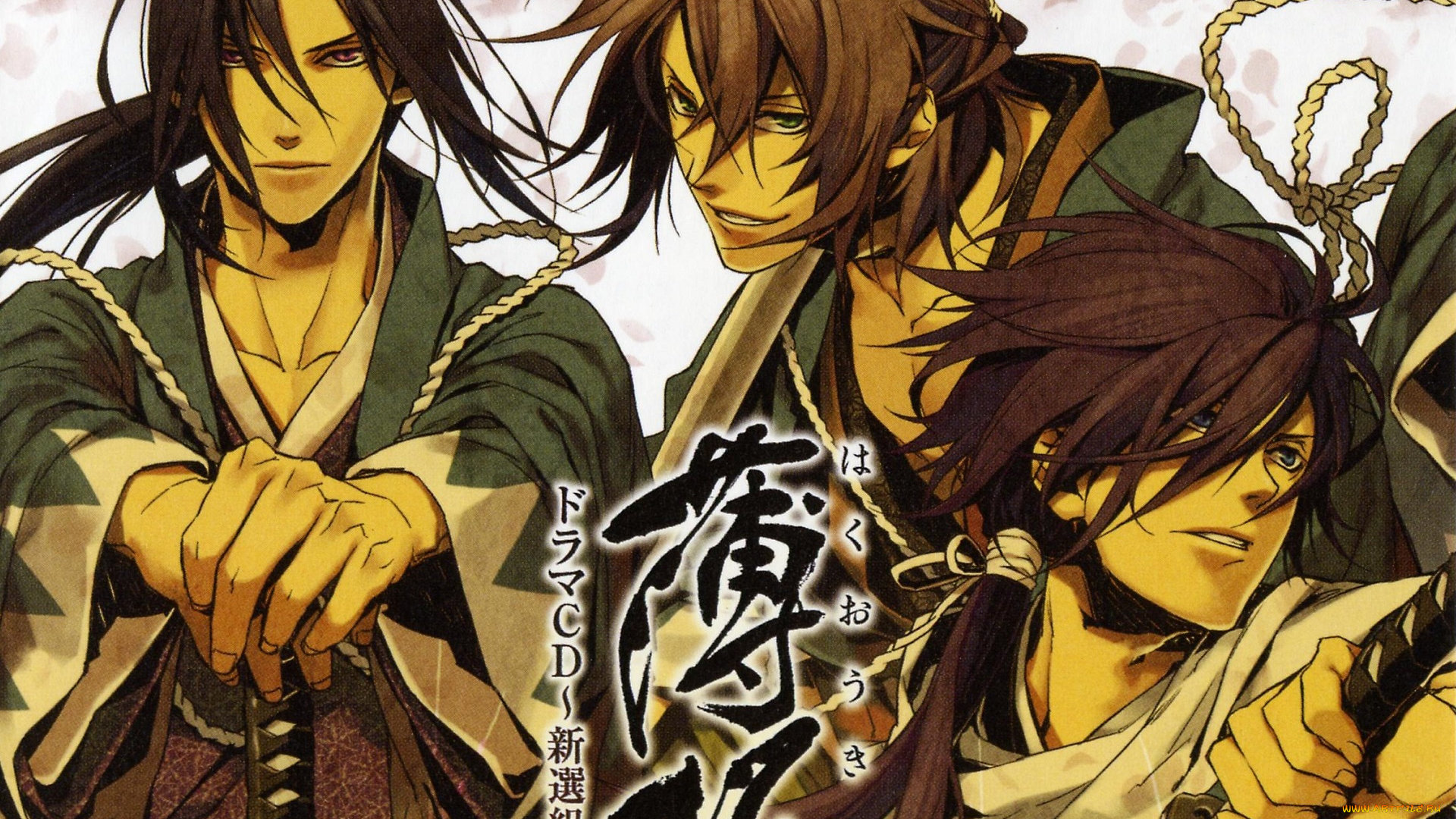 аниме, hakuoki, парни