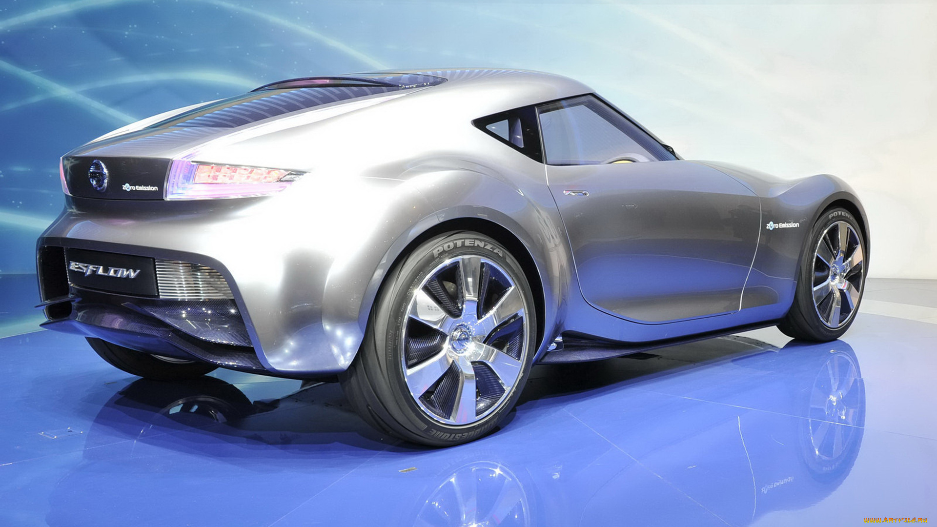 nissan, esflow, electric, concept, 2011, автомобили, выставки, и, уличные, фото, nissan, esflow, electric, concept, 2011, серебряный, металлик, автосалон, выставка