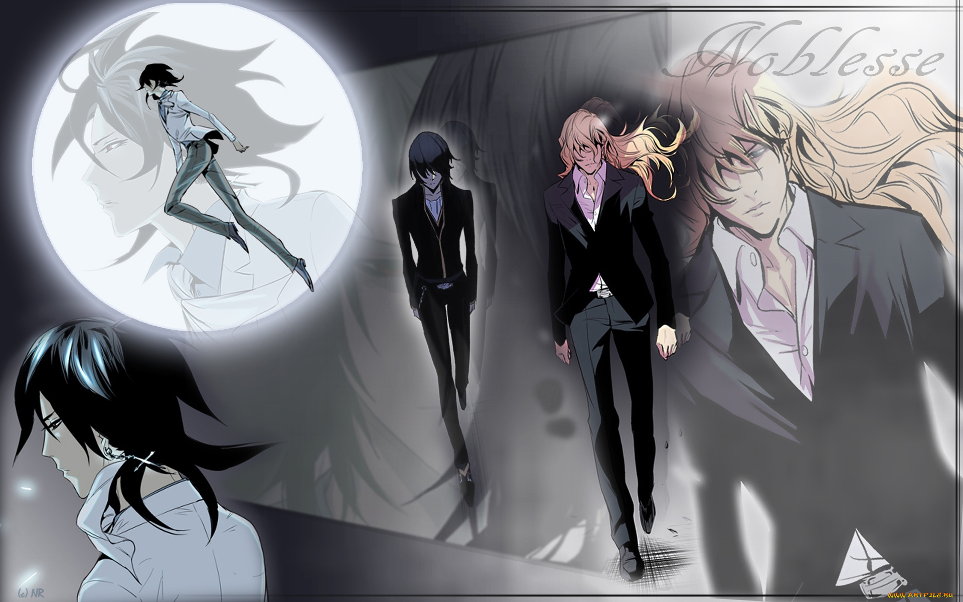 аниме, noblesse, art, lee, gwang, su, cadis, etrama, di, raizel, rai, frankenstein, взгляд, красные, глаза, крест, костюм, полнолуние