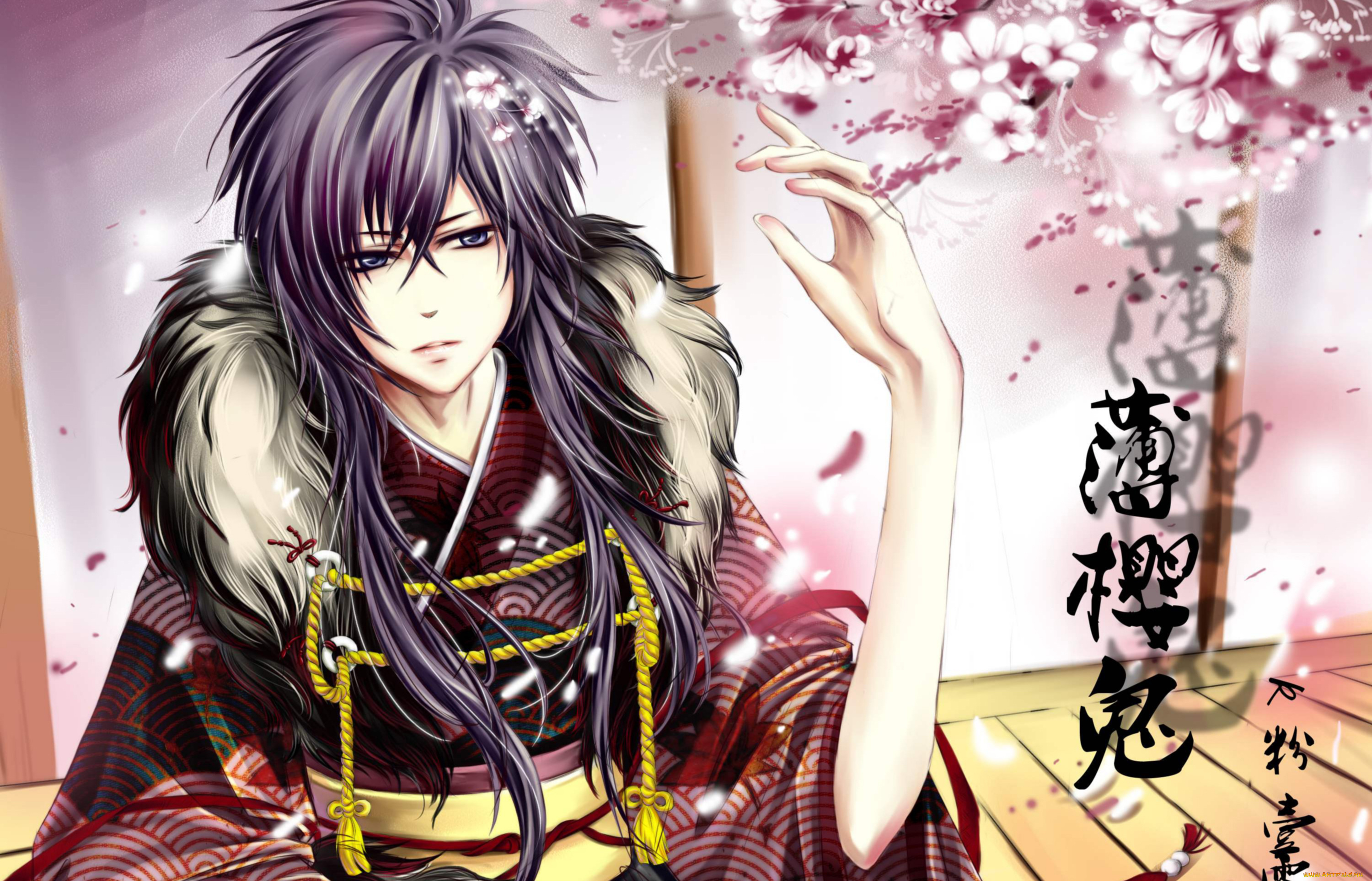 аниме, hakuoki, парень