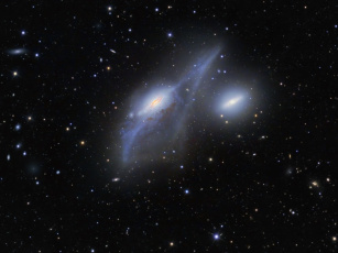 Картинка ngc4438 ngc4435 космос галактики туманности