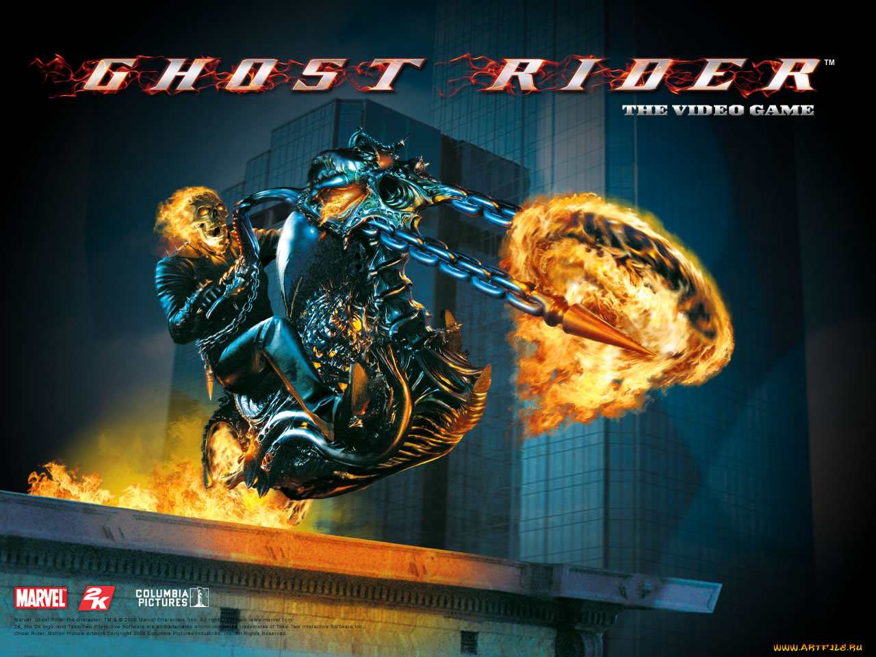 видео, игры, ghost, rider, the, video, game