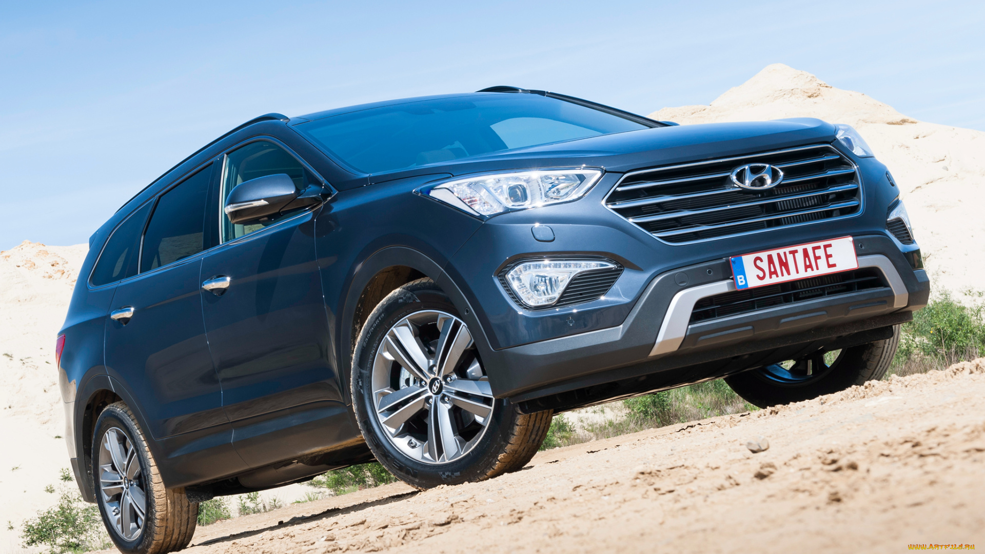 автомобили, hyundai, dm, синий, 2013, г, santa, fe, grand