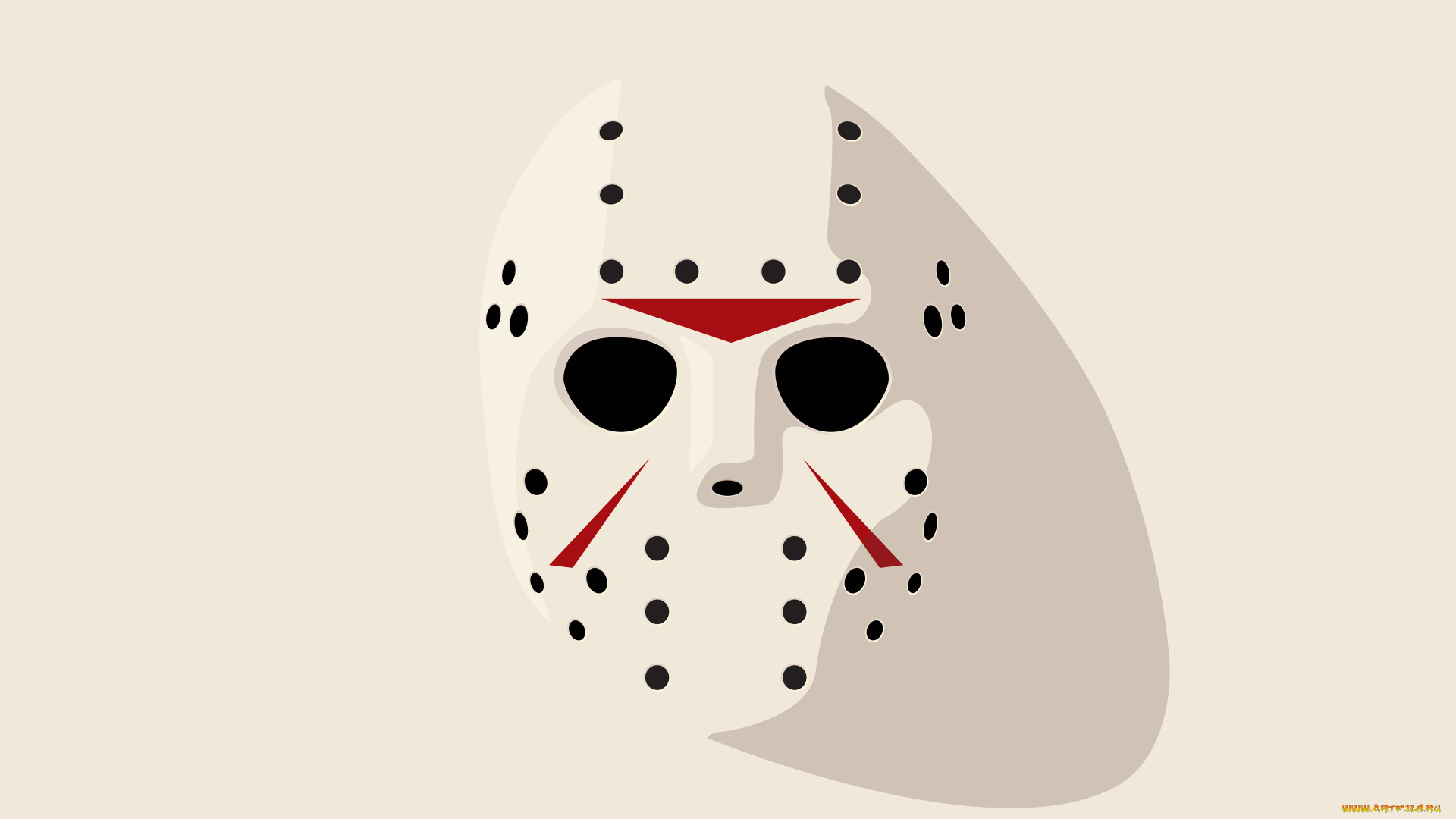 рисованные, минимализм, jason, friday, 13th, hockey, mask