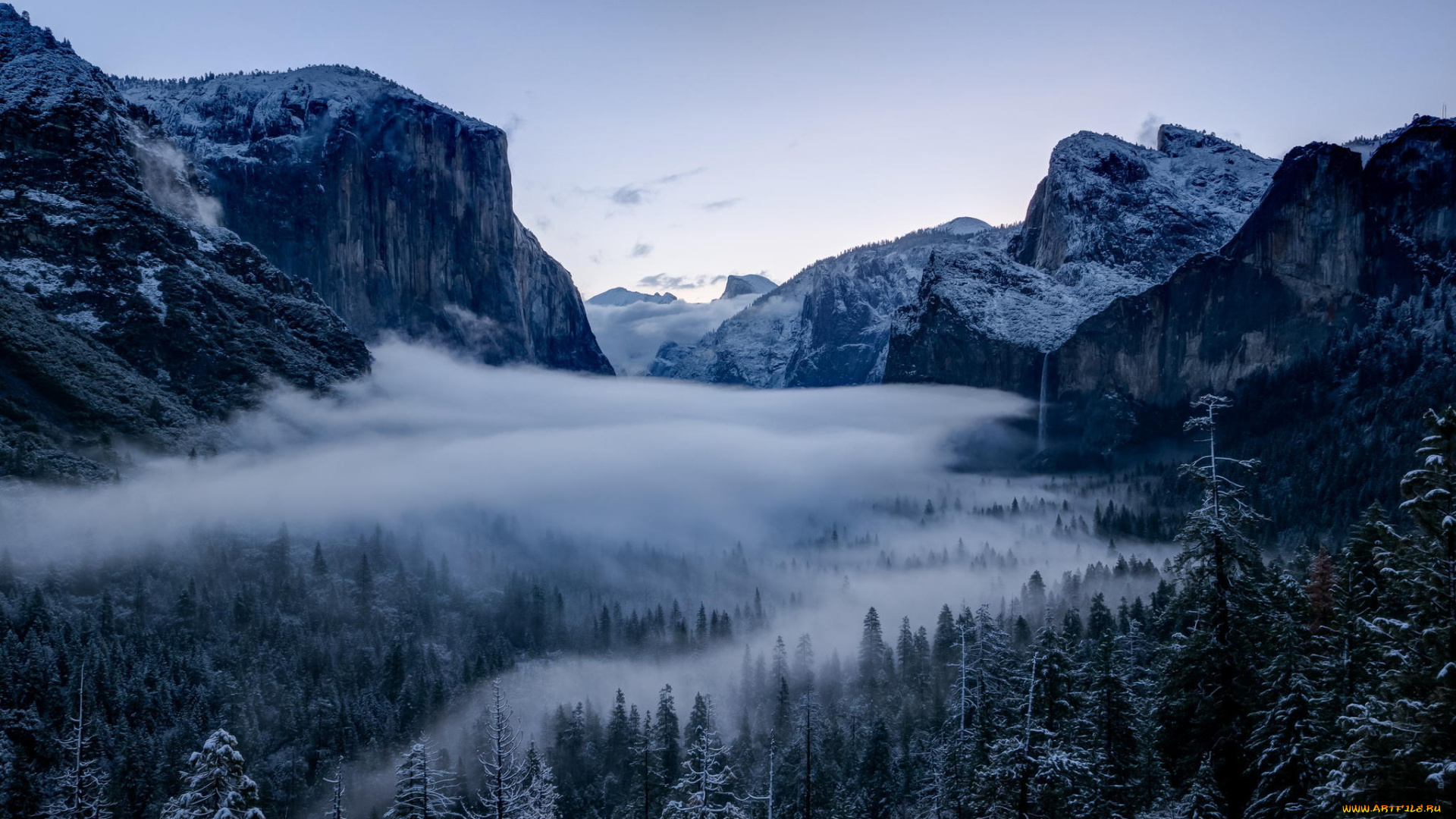 природа, горы, california, калифорния, yosemite, national, park, национальный, парк, йосемити, sierra, nevada, mountains, долина, сьерра-невада, лес, деревья, зима