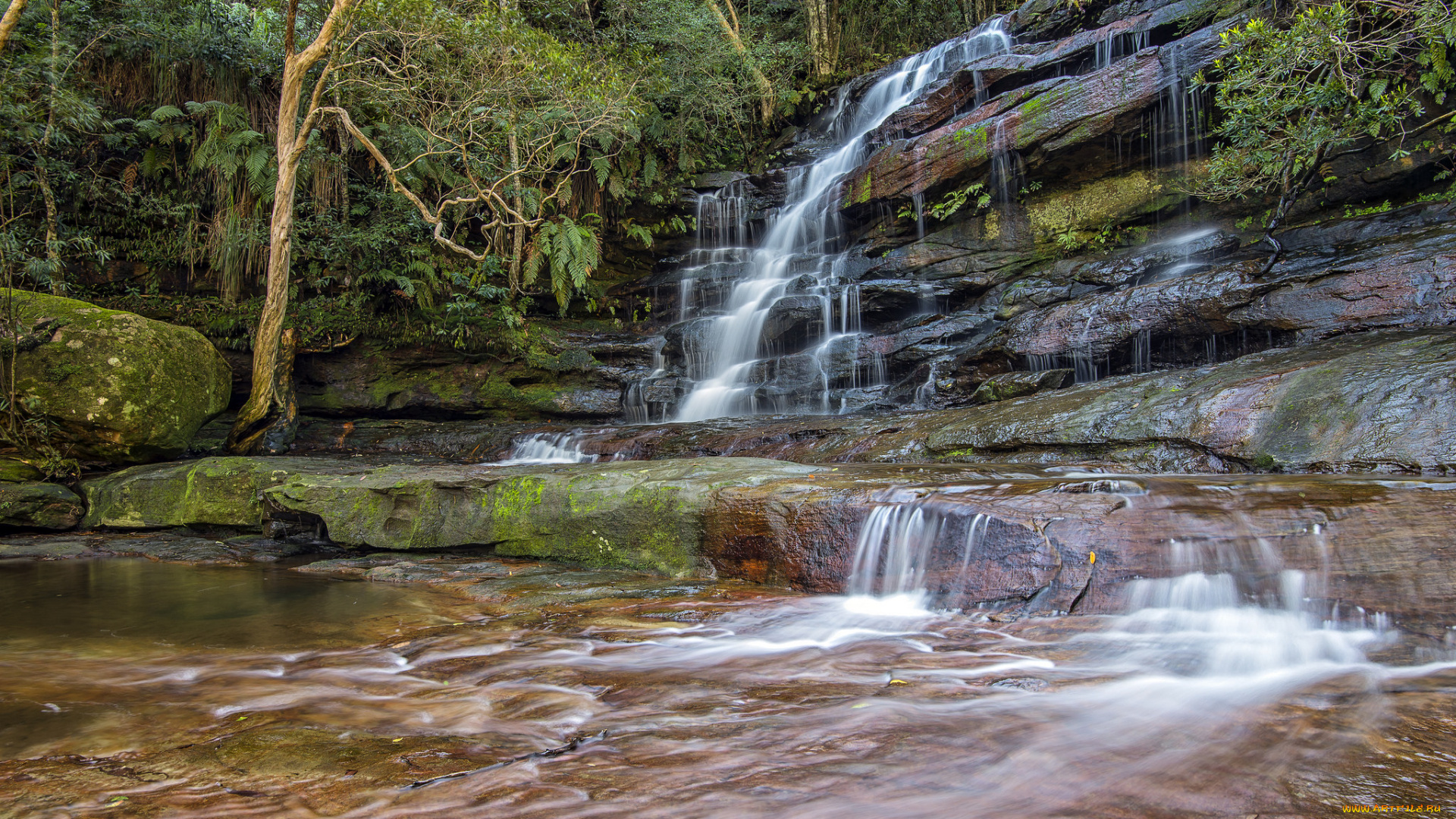 природа, водопады, water, river, stream, rocks, waterfall, вода, река, поток, камни, водопад