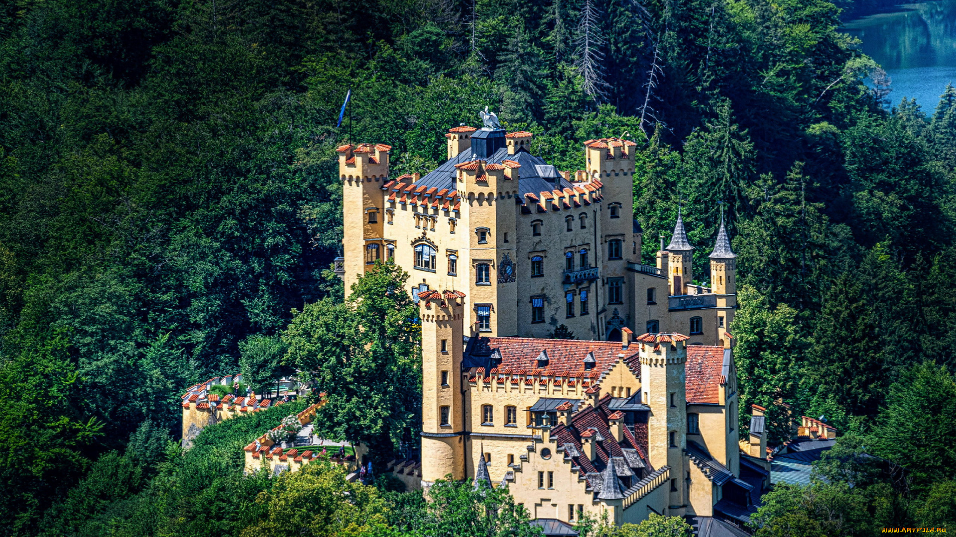 hohenschwangau, castle, bavaria, germany, города, замки, германии, hohenschwangau, castle