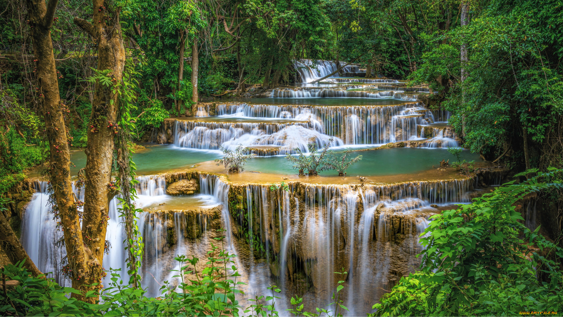 huay, mae, khamin, waterfall, thailand, природа, водопады, huay, mae, khamin, waterfall