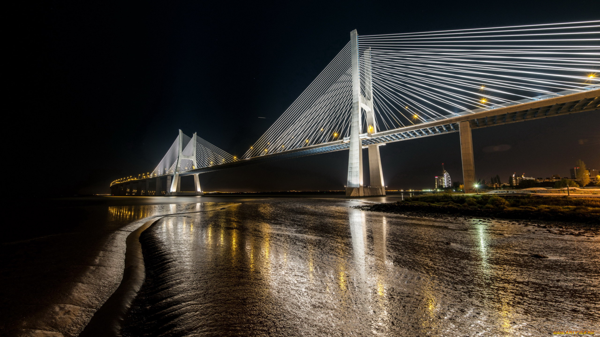 vasco, da, gama, bridge, города, лиссабон, , португалия, vasco, da, gama, bridge