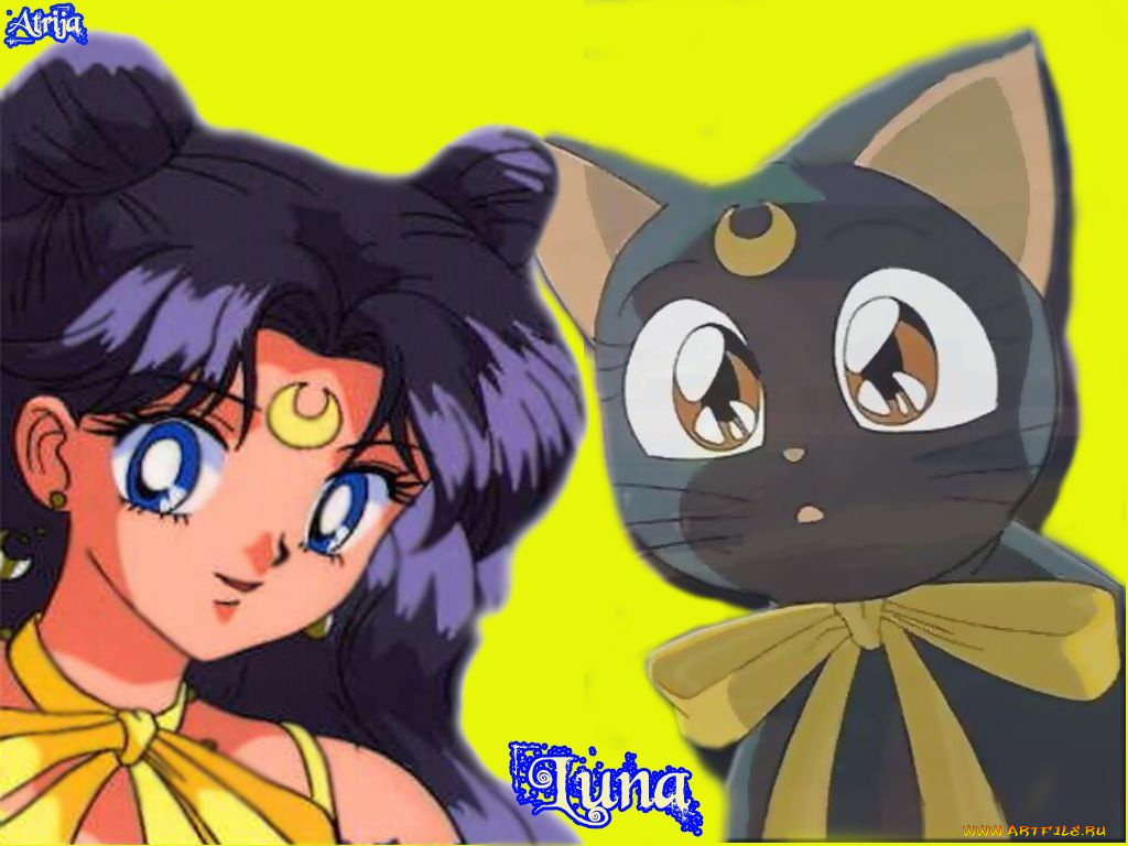 кошка, луна, аниме, sailor, moon