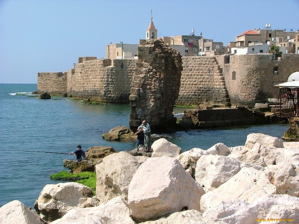 israel, akko, an, old, city, города, пейзажи