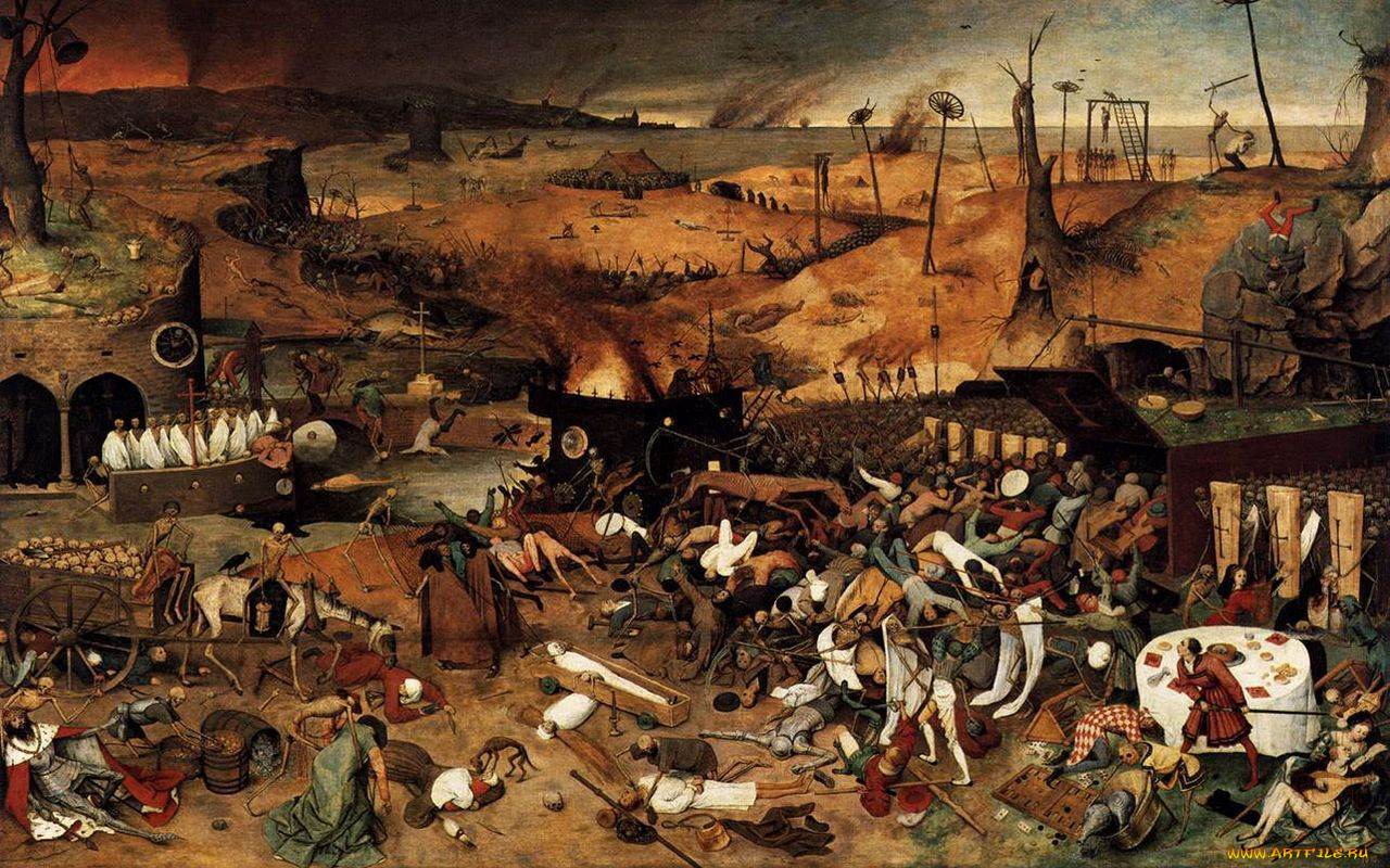 pieter, bruegel, триумф, смерти, рисованные