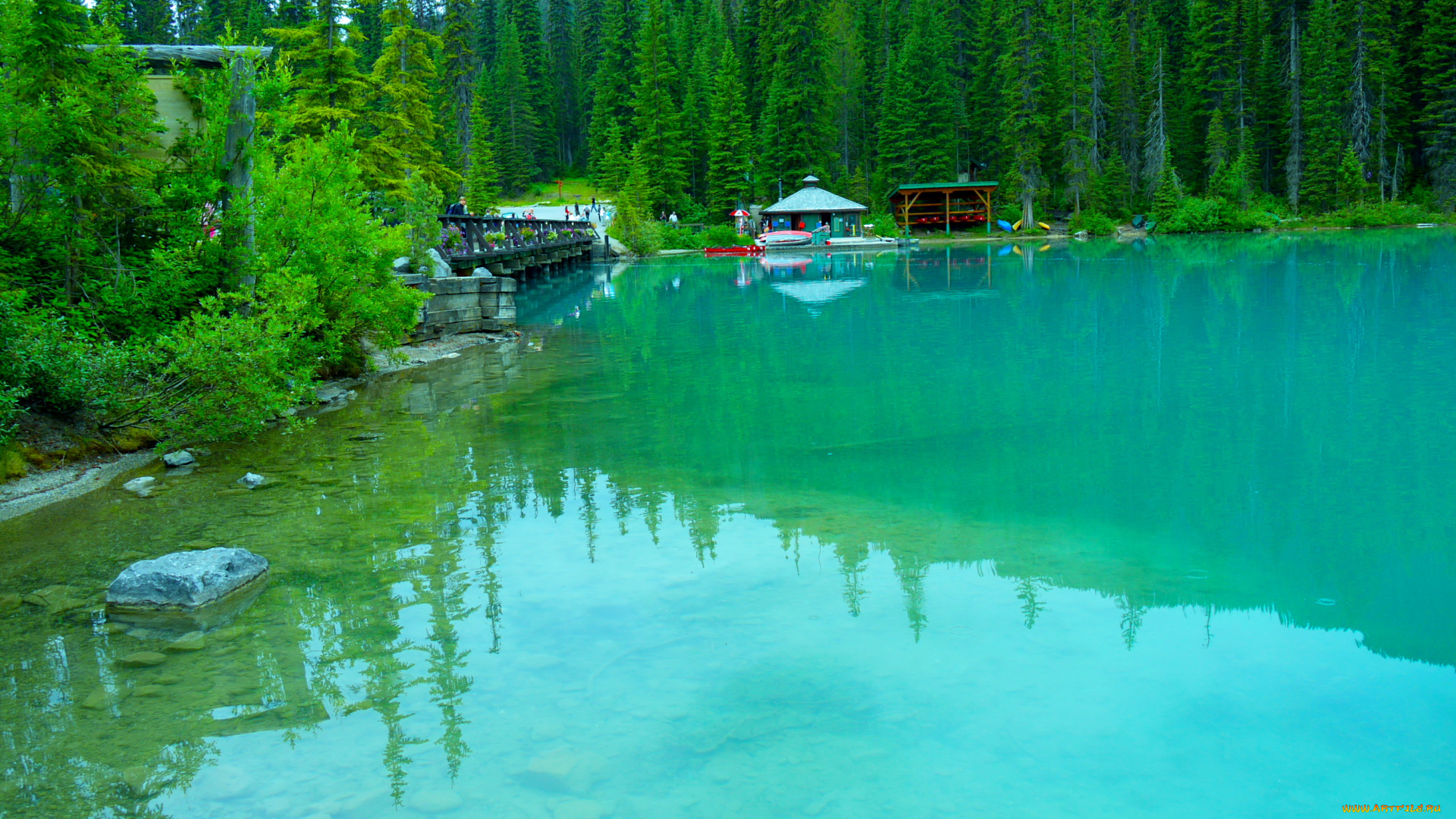 emrald, lake, canada, природа, реки, озера