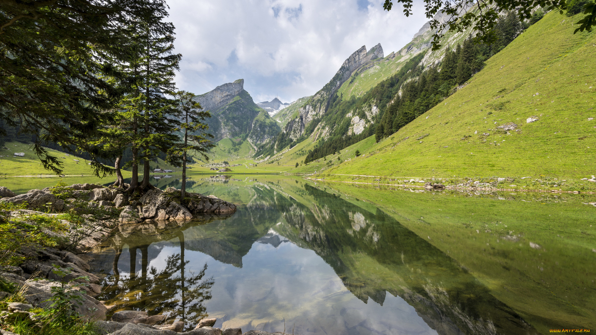 природа, реки, озера, горы, отражение, озеро, швейцария, switzerland, пейзаж