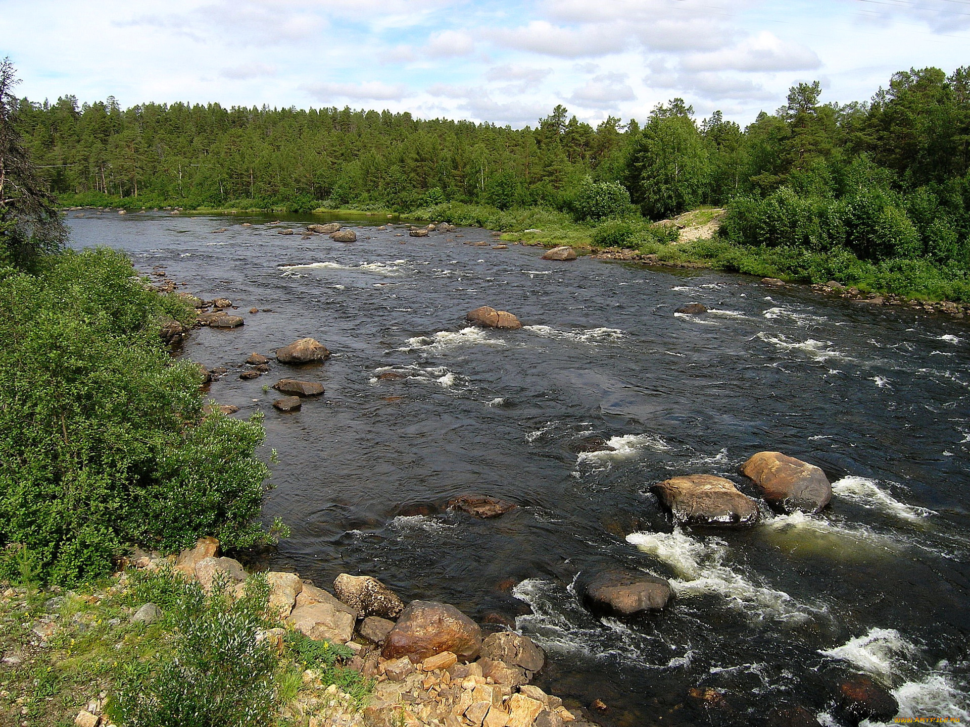 финляндия, природа, реки, озера, река