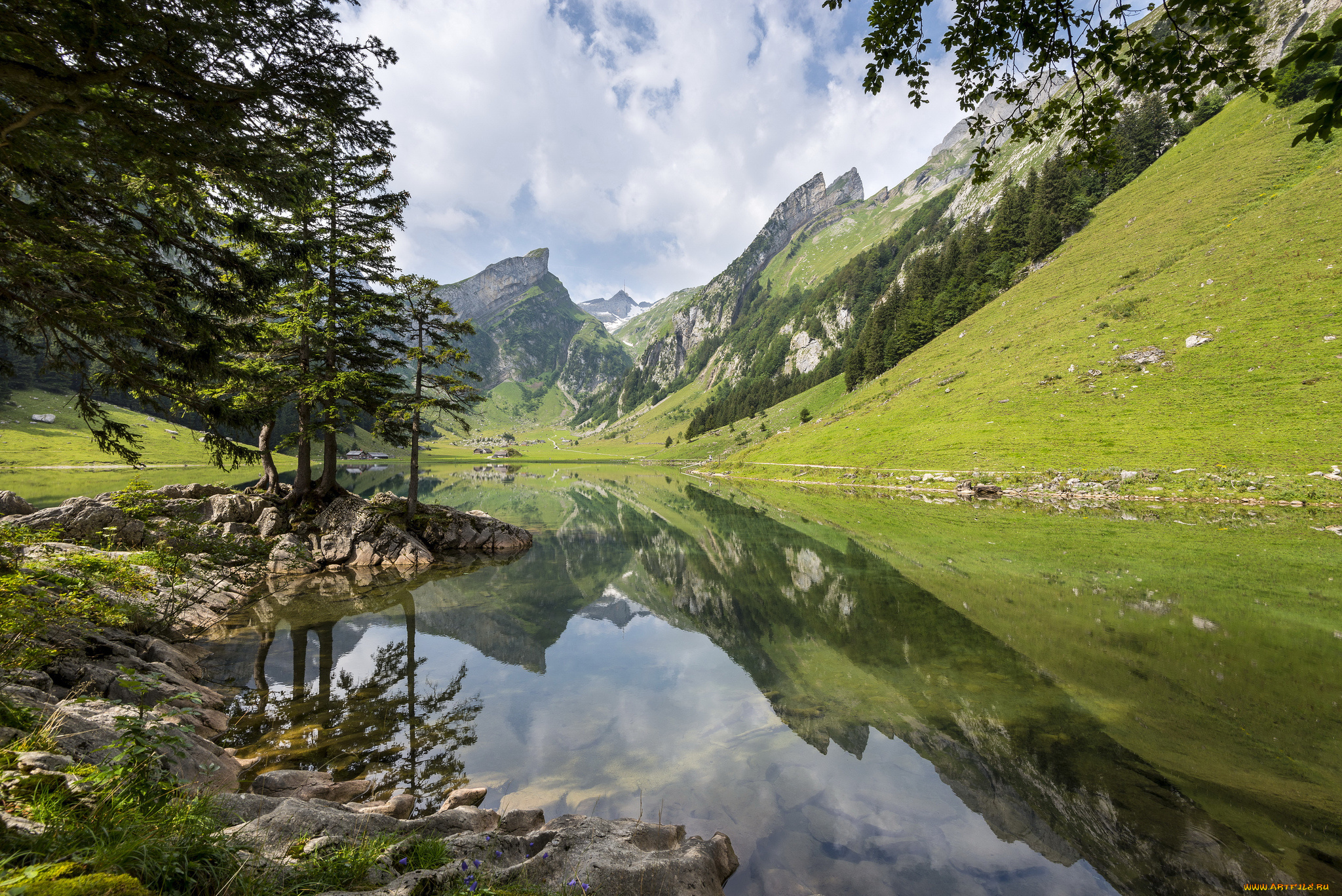 природа, реки, озера, горы, отражение, озеро, швейцария, switzerland, пейзаж