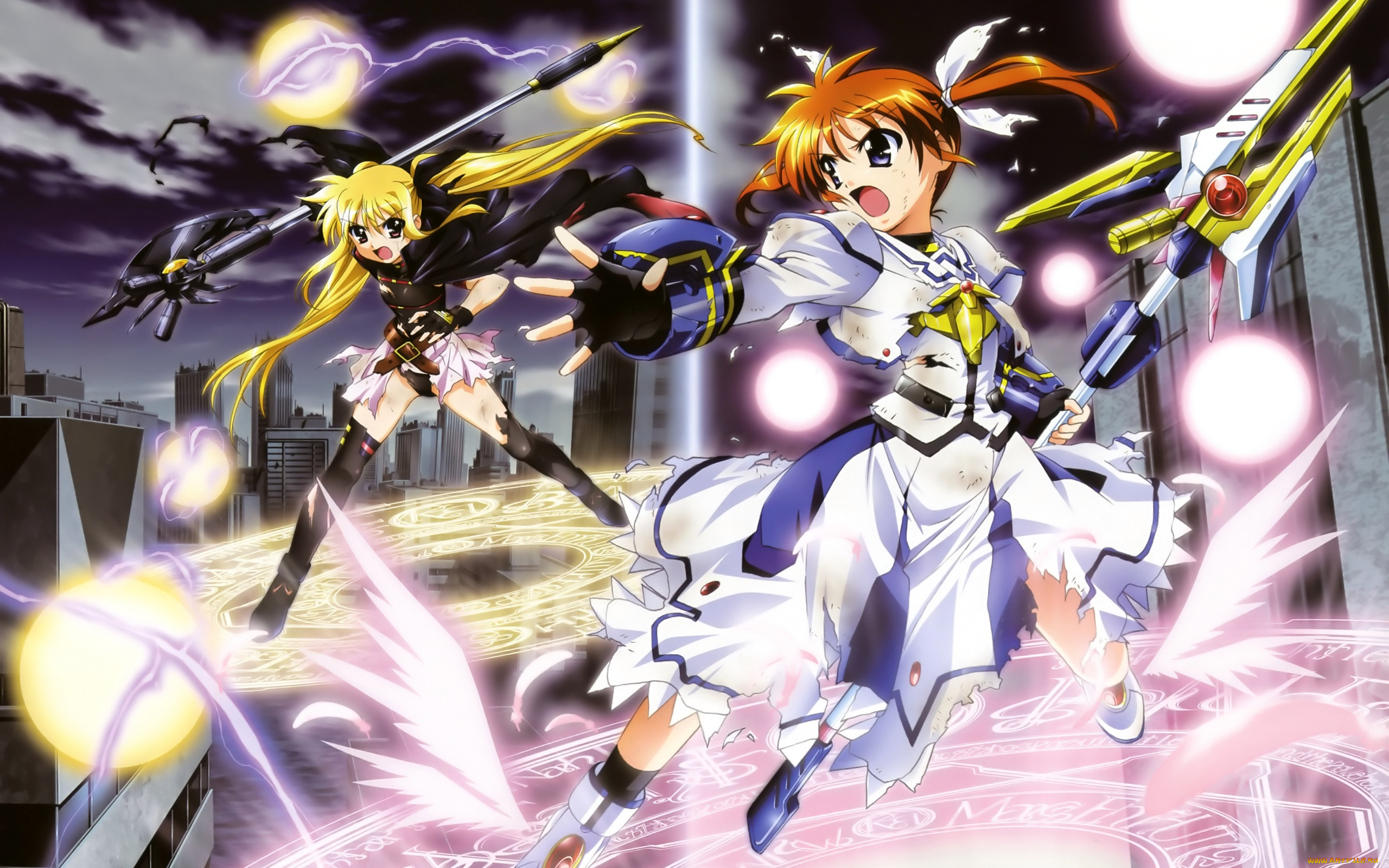 mahou, аниме, shoujo, lyrical, nanoha, madoka, magika