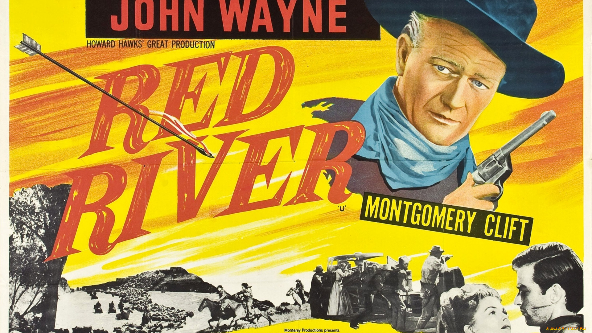 red, river, , 1947, кино, фильмы, -unknown, , другое, красная, река, пoстeр, драма, вестерн, red, river, john, wayne, thomas, dunson