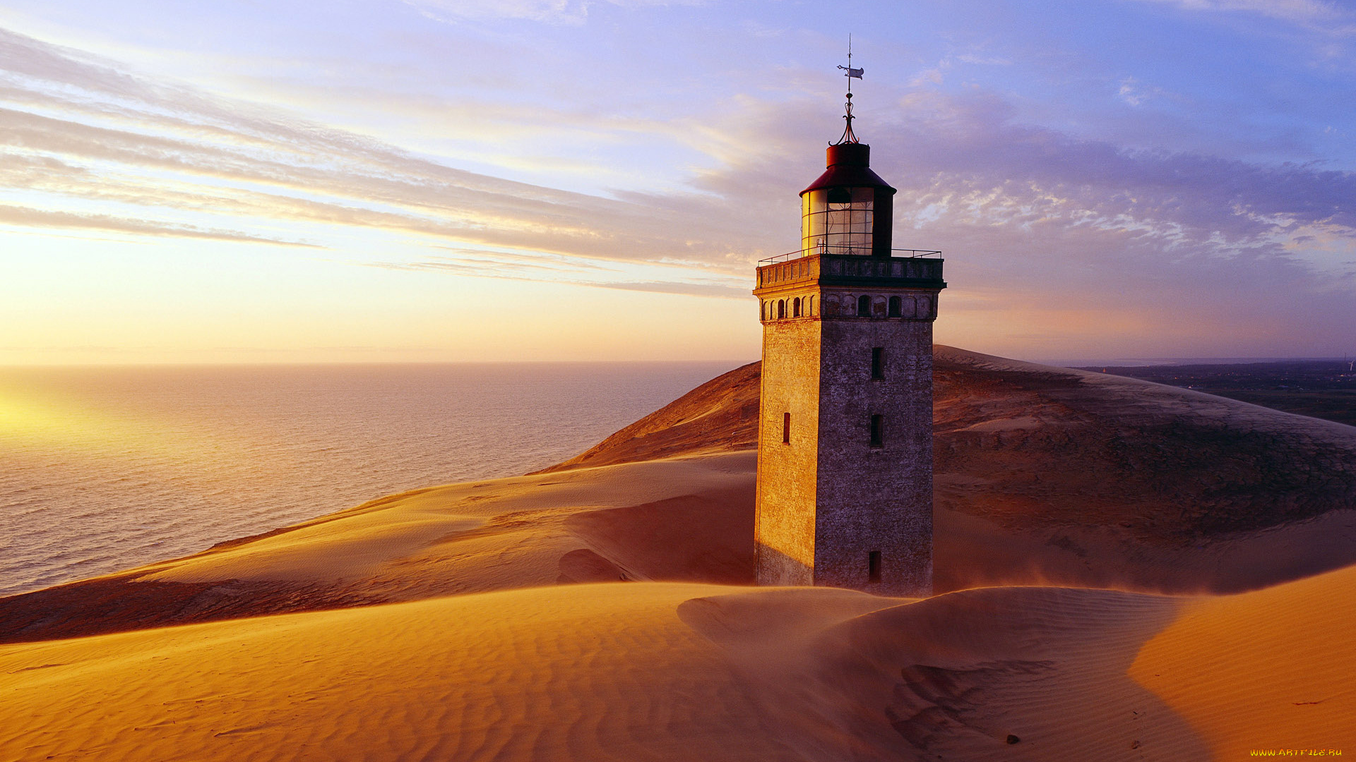 природа, маяки, песок, вечер, море