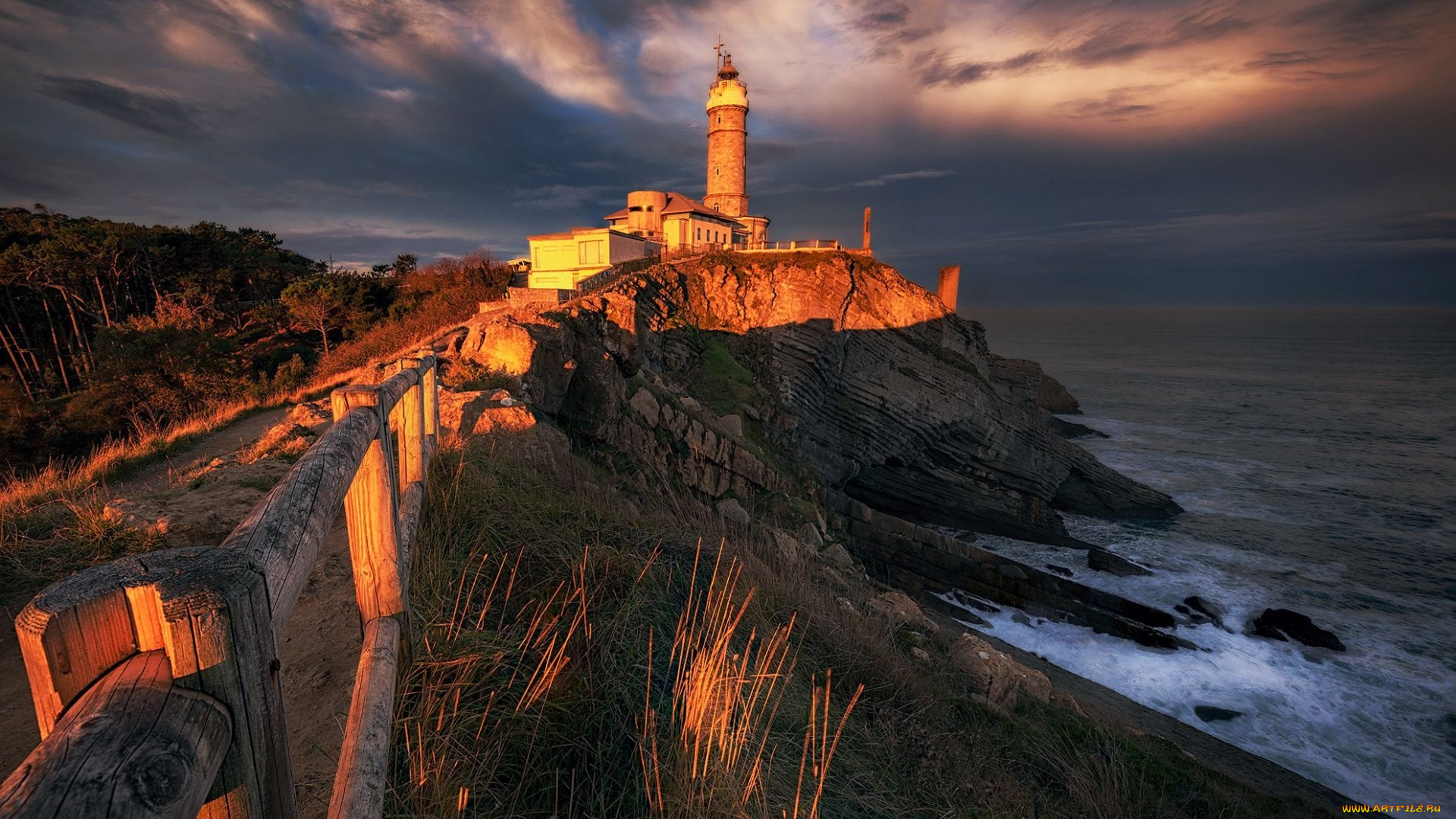 cabo, mayor, lighthouse, bay, of, biscay, spain, природа, маяки, cabo, mayor, lighthouse, bay, of, biscay