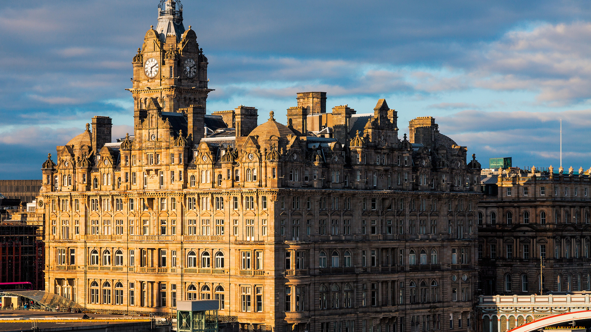 edinburgh, , scotland, города, эдинбург, , шотландия, часы, башня, здание