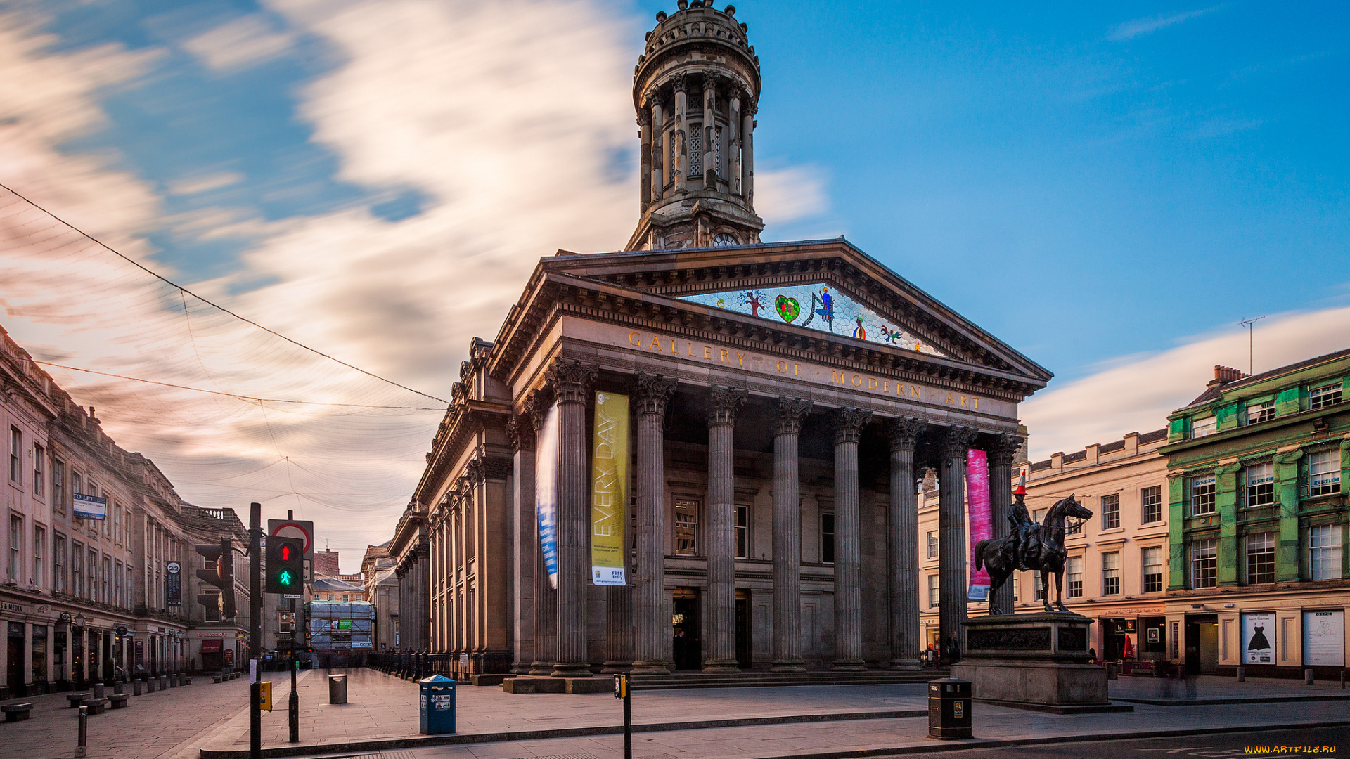 glasgow, , scotland, города, -, улицы, , площади, , набережные, здание, площадь