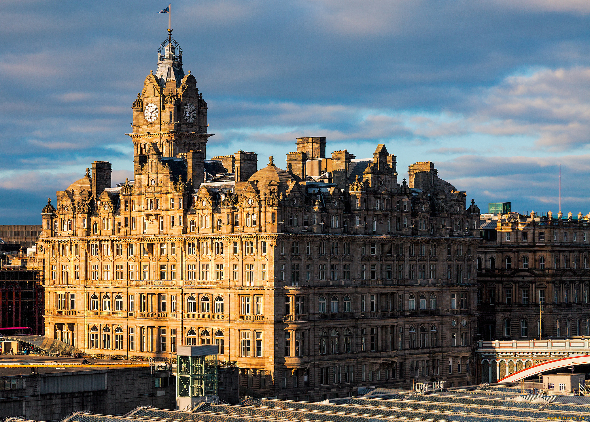 edinburgh, , scotland, города, эдинбург, , шотландия, часы, башня, здание