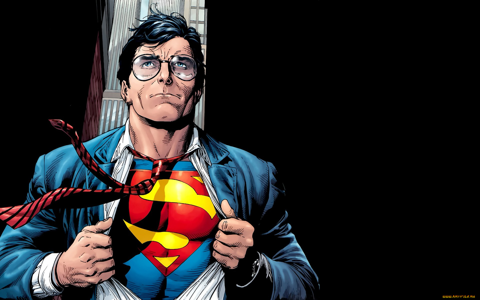 рисованные, комиксы, clark, kent, супермэн, man, of, steel, Человек, из, стали, комикс, cartoon