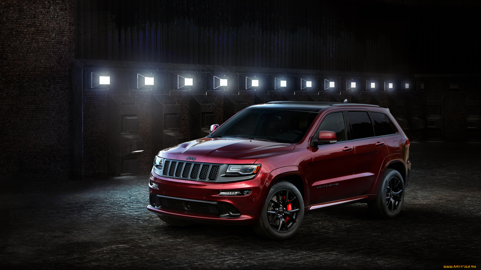 автомобили, jeep, night, srt, cherokee, 2016г, grand, красный, wk2