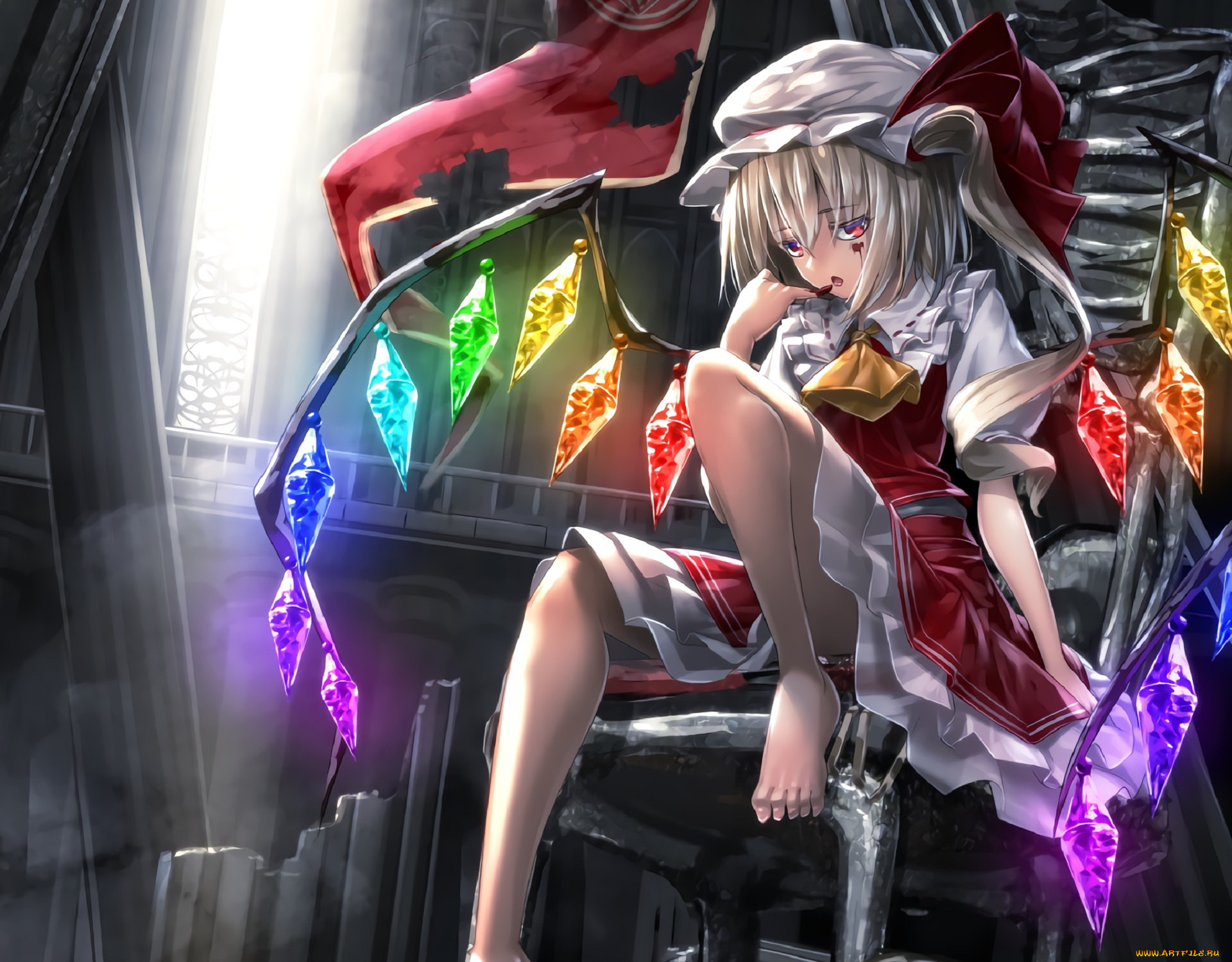 аниме, touhou, flandre, scarlet