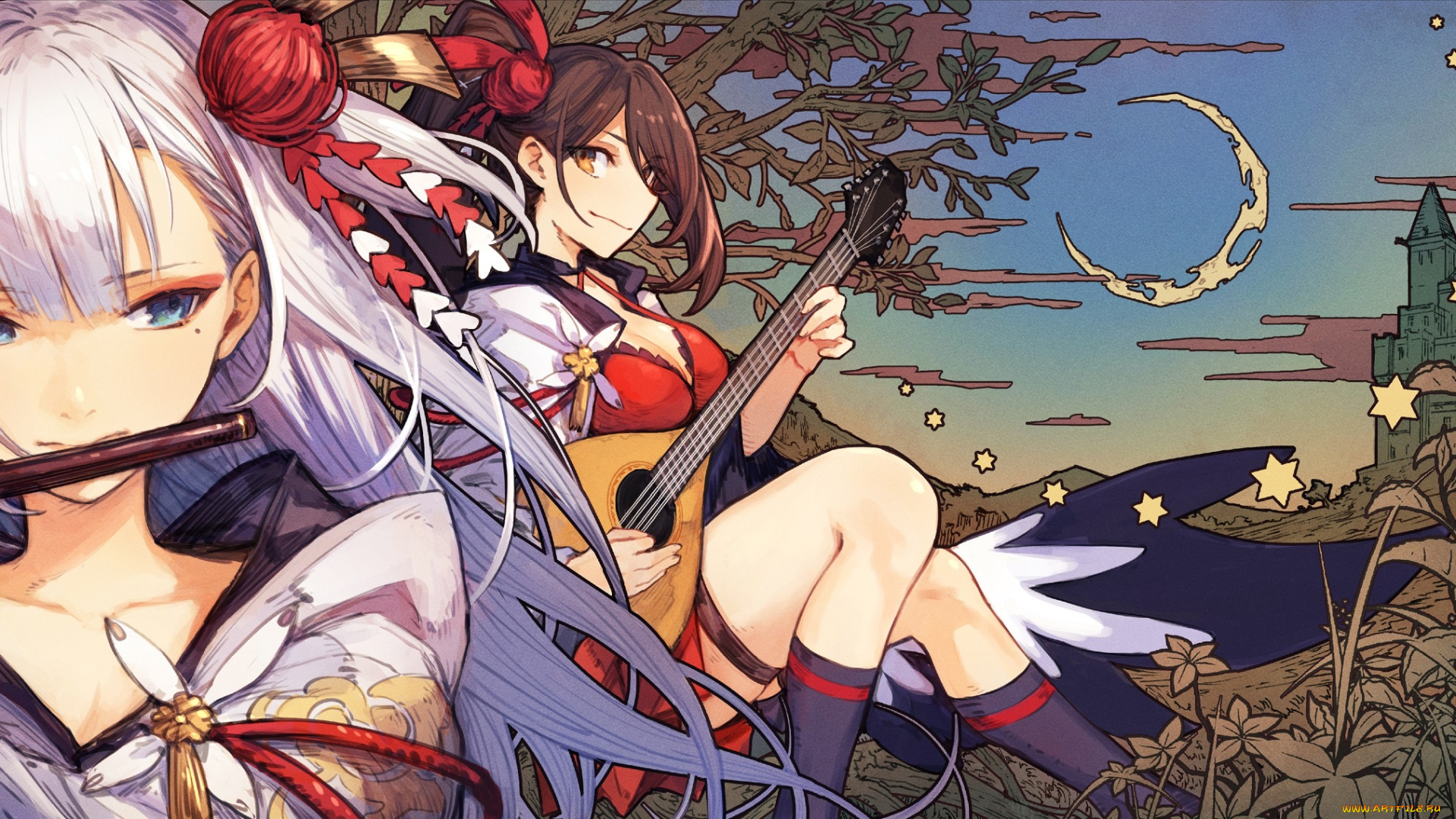 аниме, azur, lane, zuikaku, shoukaku, mephist-pheles, azur, lane