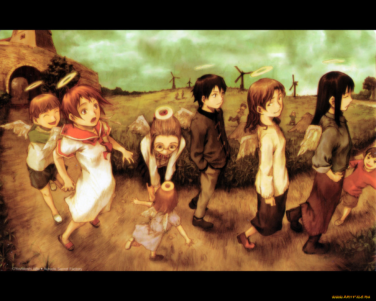 аниме, haibane, renmei