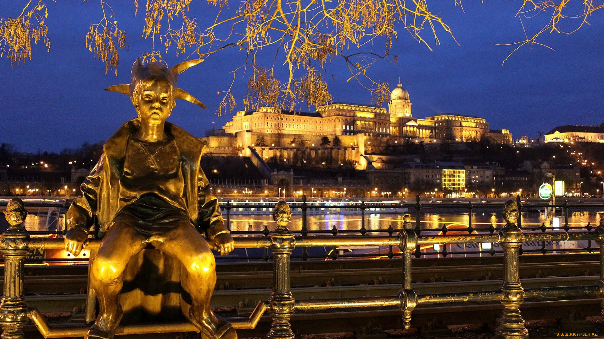 budapest, hungary, города, будапешт, венгрия, скульптура, набережная