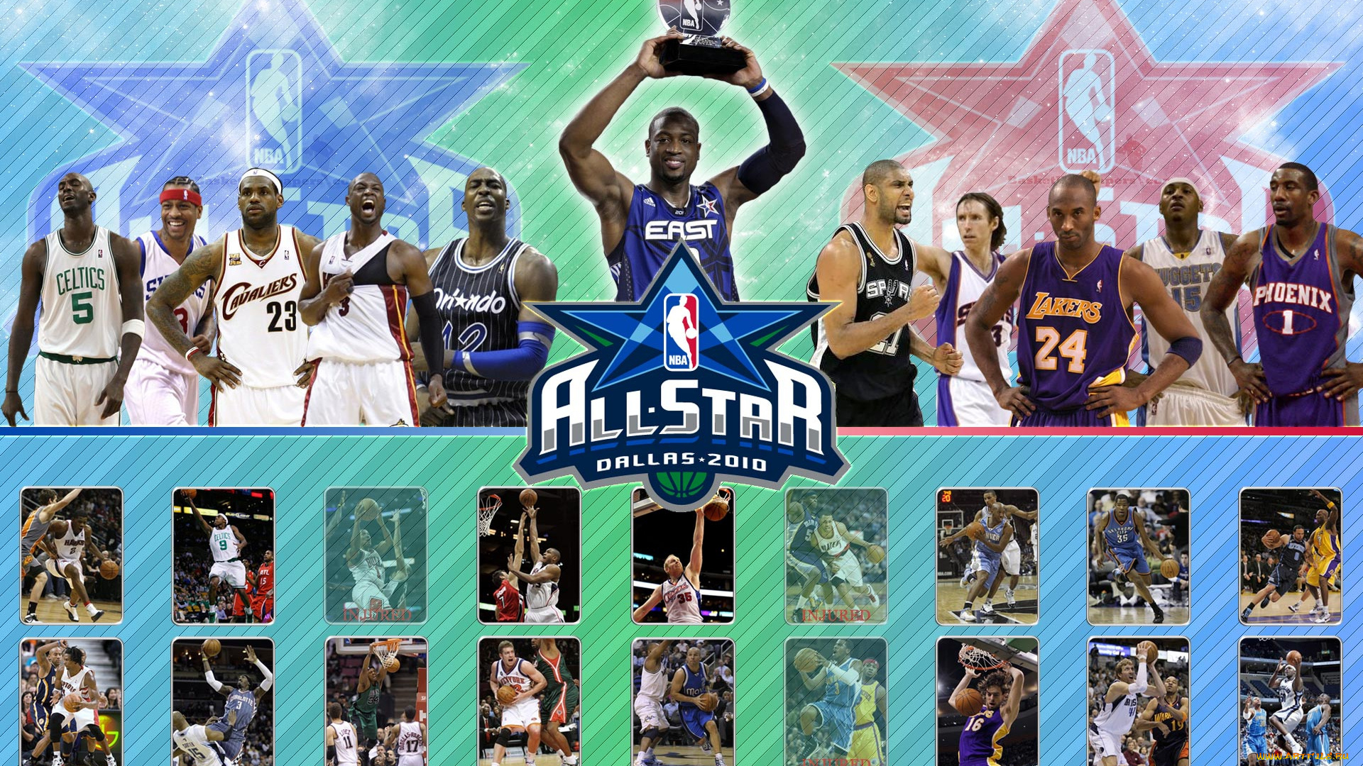 nba, all, star, 2010, спорт, баскетбол, чемпионат, все, звезды, нба