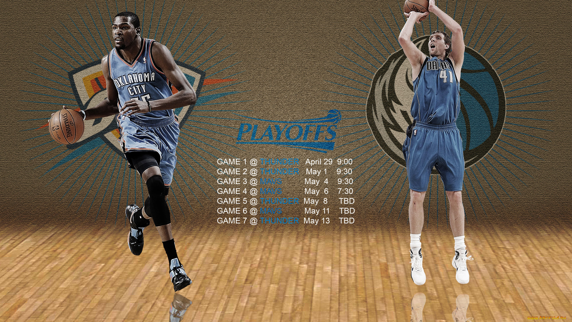 thunder, mavericks, 2012, nba, playoffs, спорт, баскетбол, нба, матч