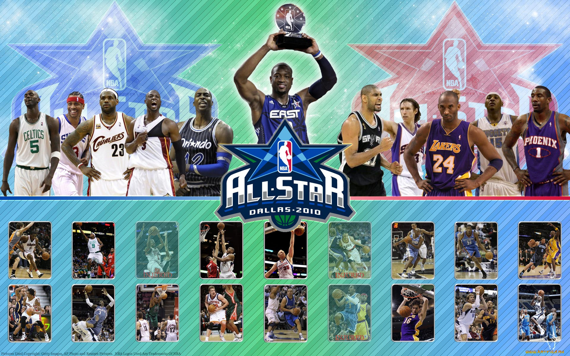 nba, all, star, 2010, спорт, баскетбол, чемпионат, все, звезды, нба