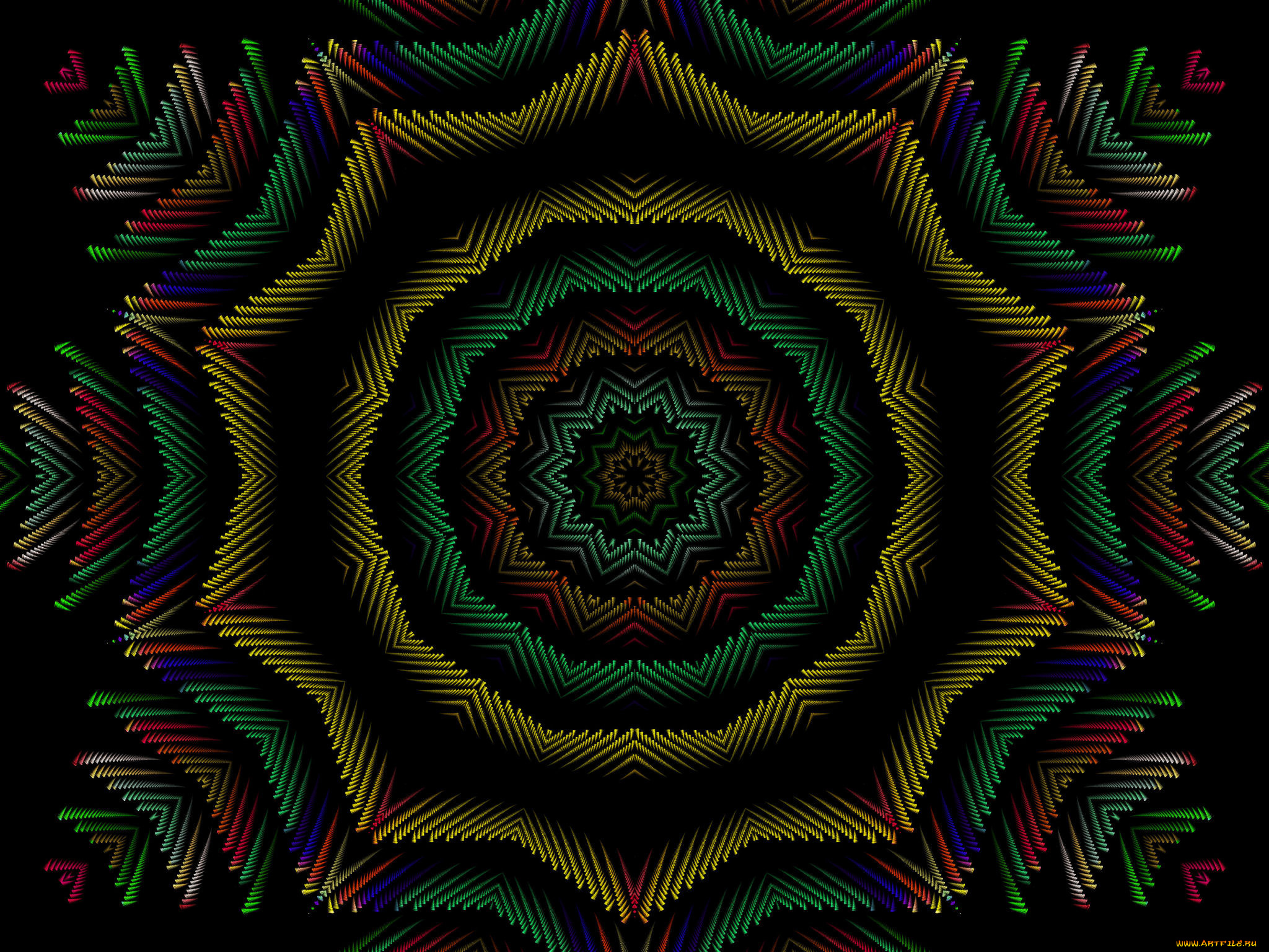 3д, графика, fractal, фракталы, узор, цвета