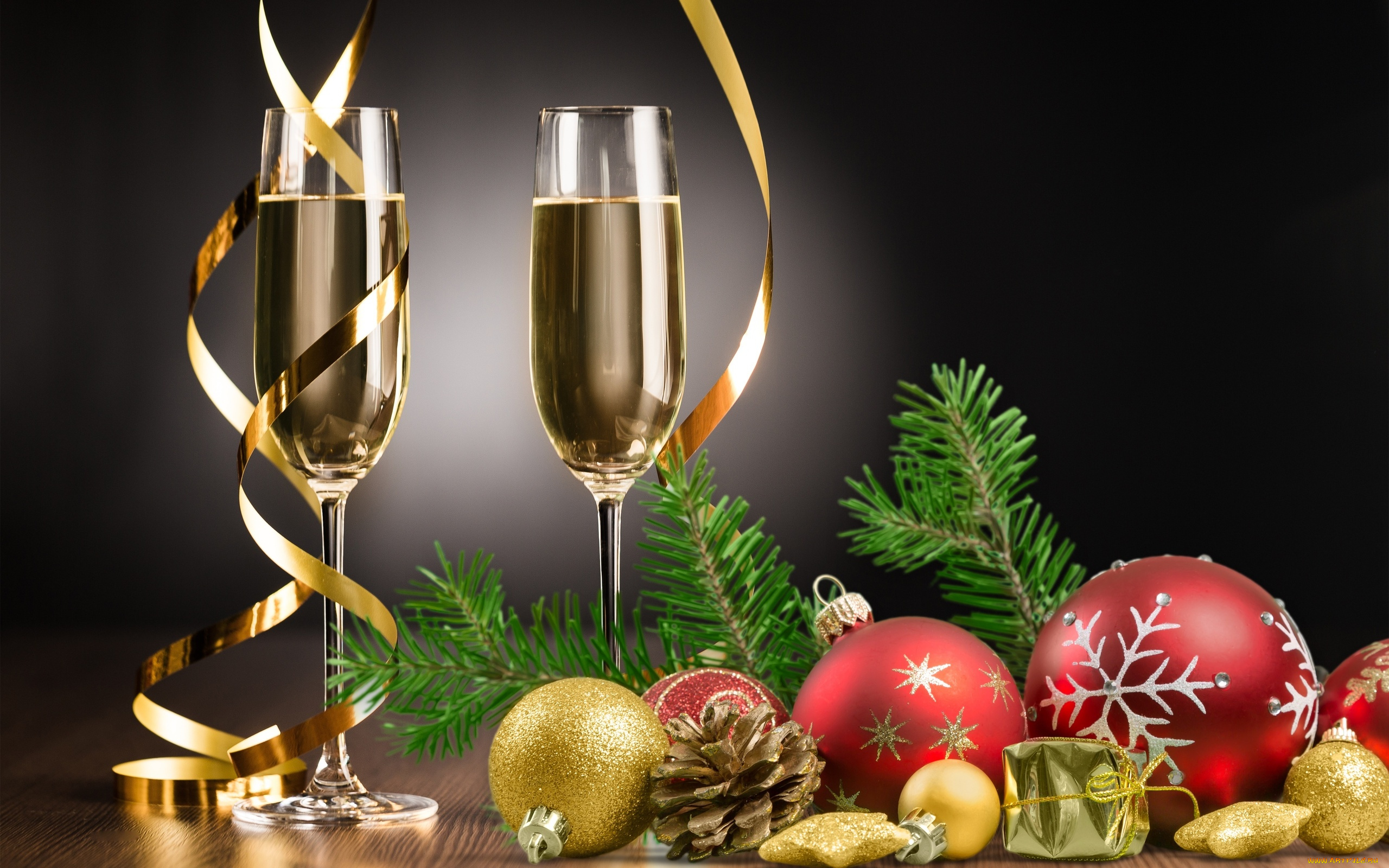 праздничные, -, разное, , новый, год, бокалы, шампанское, серпантин, шарики